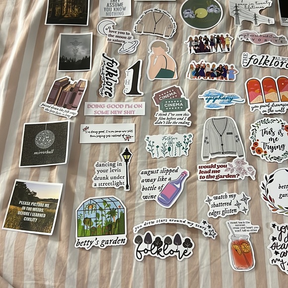 🌷Taylor Swift FOLKLORE STICKERS - Picture 3 of 3